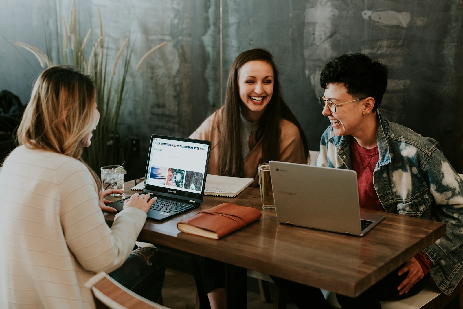 Students in a friendly one-to-one counselling conversation